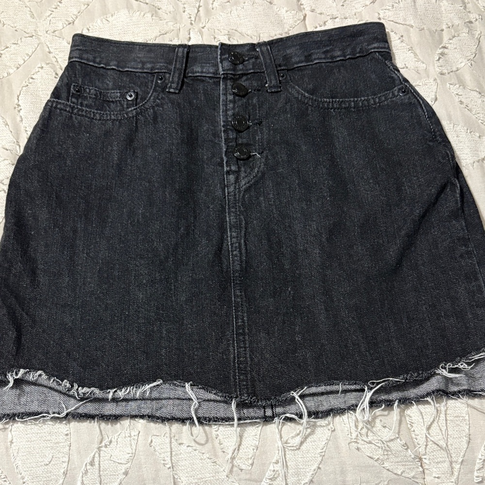 GAP Black Denim Mini Skirt
